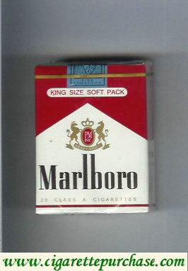 Marlboro red and white cigarettes soft box
